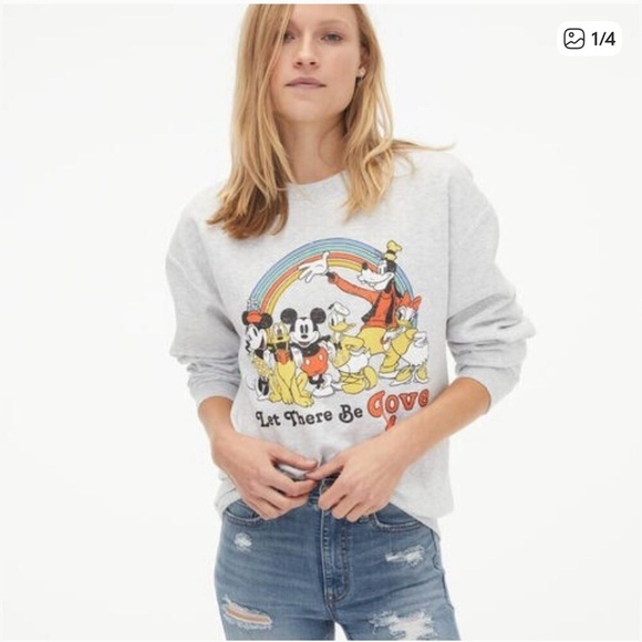 Disney Sweaters - Disney Gray and White Sweatshirt